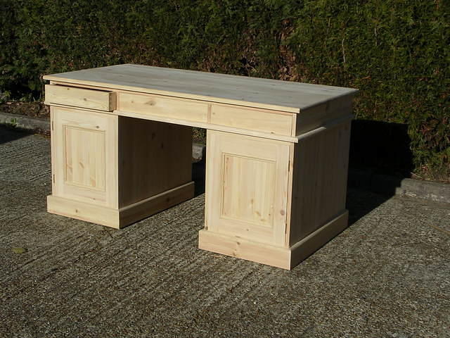 3 Piece Twin Pedastal Office Desk