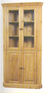 Full lenght Glazed Corner Cupboard