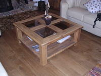 Glass top coffee table